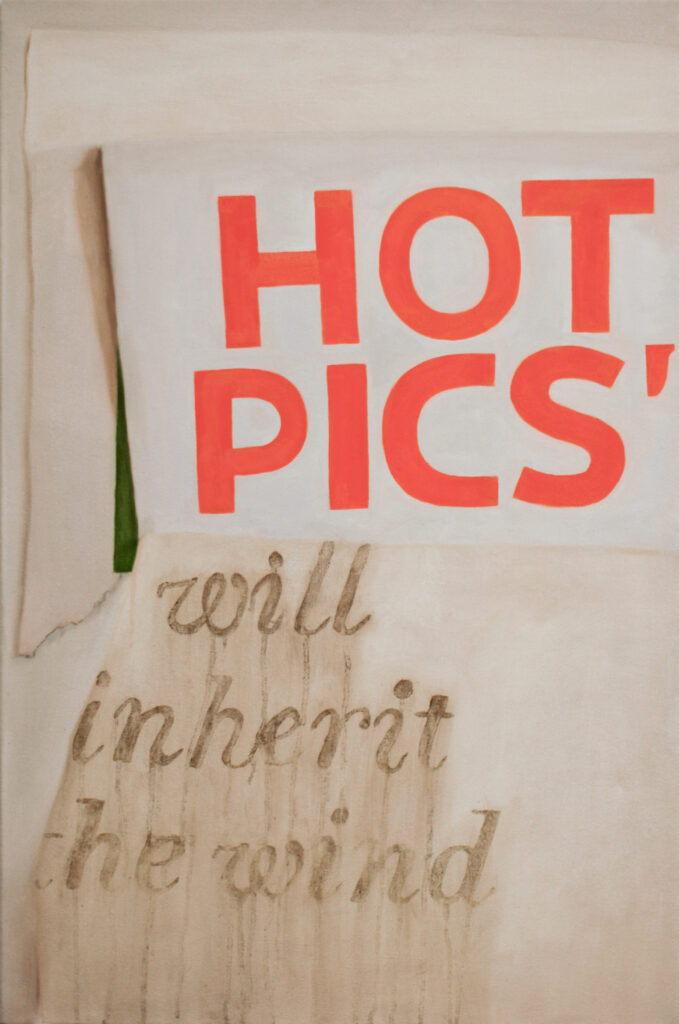 Hot Pics, 2024. Oil on canvas, 36x24 in/91.4x61 cm.